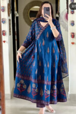 Americanchoice Cotton Printed Kurta With Pant & Dupatta Set