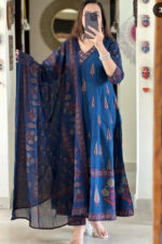 Americanchoice Cotton Printed Kurta With Pant & Dupatta Set - Image 2