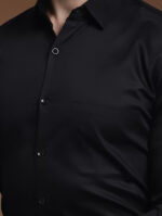 Americanchoice Men's Casual Slim Fit Black Shirt - Image 4