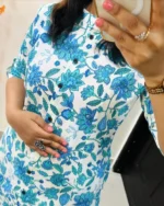 Americanchoice Cotton A-Line Jaipuri Floral Kurta and Pant Set - Image 4