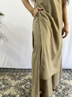 Americanchoice Olive Cotton Cut Sleeve Kurta & Palazzo Set - Image 5