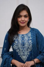 Americanchoice Blue Cotton Embroidered Kurta With Pant & Dupatta Set - Image 2