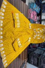 Americanchoice Handloom Cotton Embroidered Kurta With Pant & Dupatta Set - Image 4
