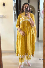 Americanchoice Handloom Cotton Embroidered Kurta With Pant & Dupatta Set - Image 6