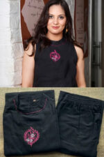 Americanchoice Handloom Black South Cotton Kurta & Pant Set - Image 4