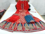Americanchoice Cotton Jaipuri Print Kurta With Pant & Dupatta Set - Image 3