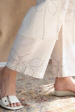 Americanchoice White Cotton Kurta & Pant Set - Image 2
