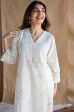 Americanchoice White Cotton Kurta & Pant Set - Image 6