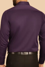 Americanchoice Men's Casual Slim Fit Purple Shirt - Image 2