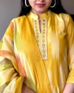 Americanchoice Handloom South Cotton Kurta With Pant & South Cotton Dupatta Set - Image 7