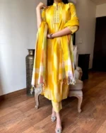 Americanchoice Handloom South Cotton Kurta With Pant & South Cotton Dupatta Set - Image 4