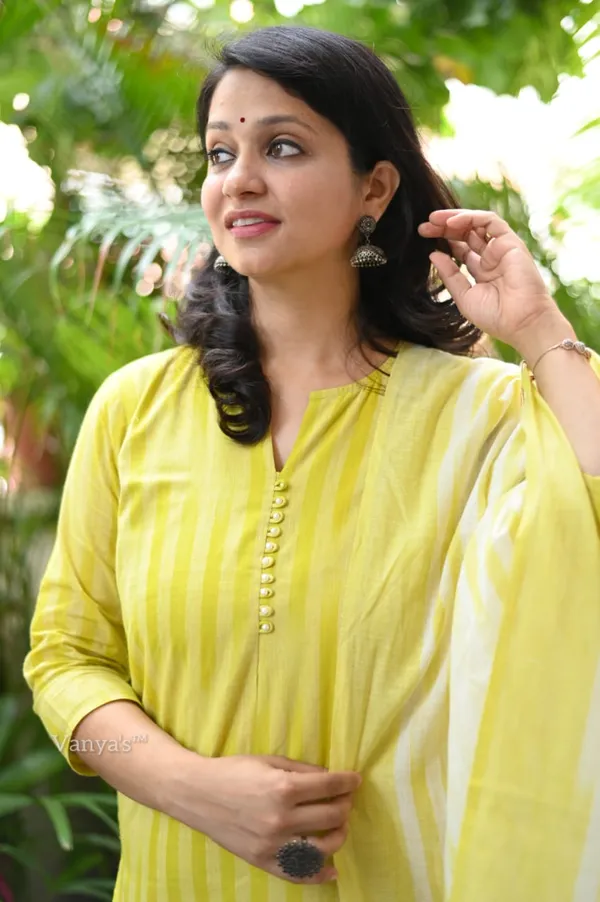 Americanchoice Handloom South Cotton Kurta With Pant & South Cotton Dupatta Set - Image 5