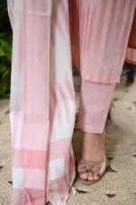 Americanchoice Handloom South Cotton Pink Kurta With Pant & South Cotton Dupatta Set - Image 5