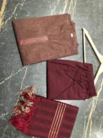 Americanchoice Handloom South Cotton Manglagiri Kurta With Pant & South Cotton Dupatta Set - Image 3