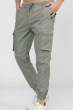 Americanchoice Men’s Light Grey Cotton Cargos - Image 3