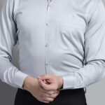 Americanchoice Men's Casual Slim Fit Grey Shirt