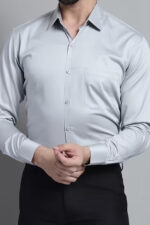 Americanchoice Men's Casual Slim Fit Grey Shirt