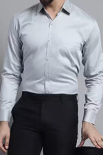 Americanchoice Men's Casual Slim Fit Grey Shirt - Image 4