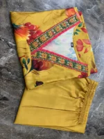 Americanchoice Yellow Muslin Fabric Kurta & Pant Set - Image 3