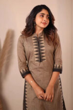 Americanchoice Brown South Cotton Kurta & Pant Set  . - Image 3