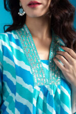 Americanchoice Turquoise Blue Cotton Kurta and Pant Set - Image 2
