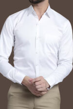 Americanchoice Men's Casual Slim Fit White Shirt