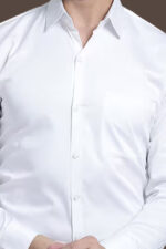 Americanchoice Men's Casual Slim Fit White Shirt - Image 5