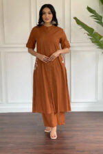 Americanchoice Cotton Embroidered Kurta & Pant Set