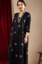Americanchoice Black Cotton Kurta and Pant Set - Image 7