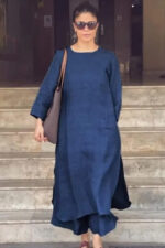 Americanchoice Handloom Blue South Cotton Kurta & Pant Set - Image 3