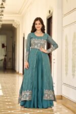 Americanchoice Fully Stitched Festival Choli with attached Shrug & Lehnga - Image 5