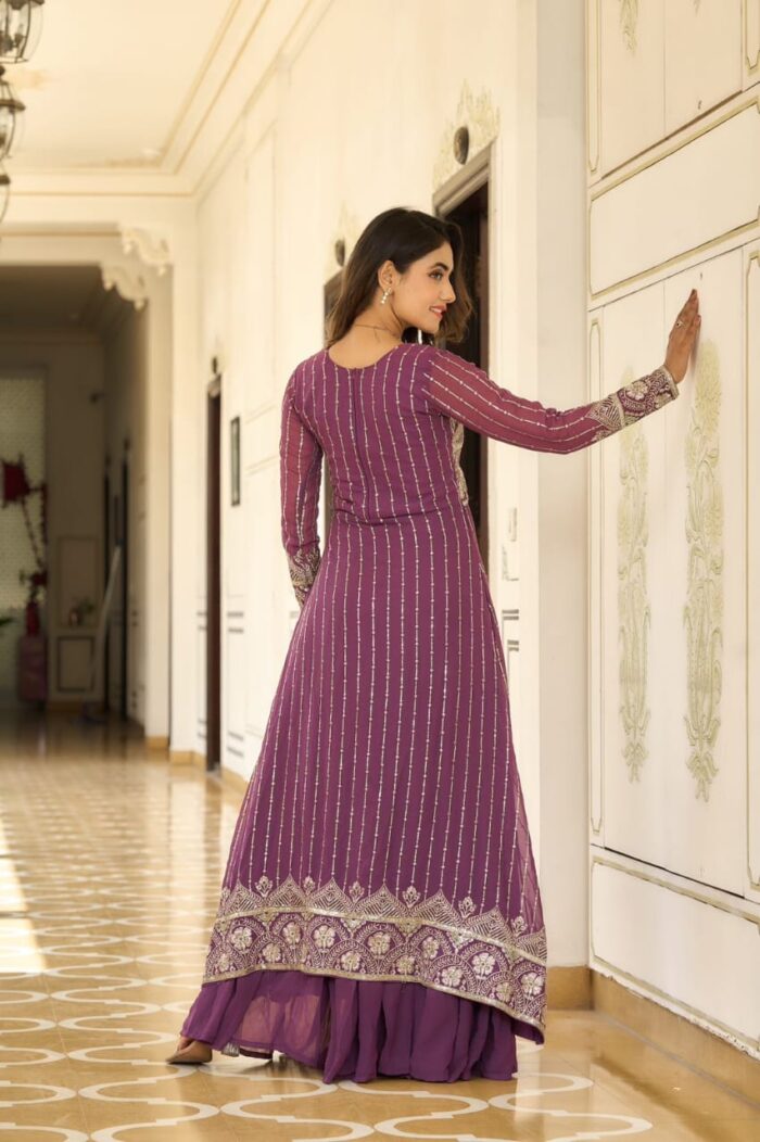 Americanchoice Fully Stitched New Festival Choli with attached Shrug & Lehnga - Image 5