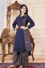 Americanchoice classy Navy Blue Kurti Pant with Detailing - Image 5