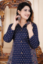 Americanchoice classy Navy Blue Kurti Pant with Detailing - Image 4