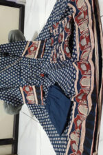 Americanchoice Multicolor Cotton Hand Block Print Kurta With Pant & Dupatta Set - Image 6