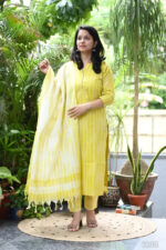 Americanchoice Handloom South Cotton Kurta With Pant & South Cotton Dupatta Set