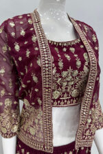 Americanchoice New Party Wear Koti Blouse Suit Set - Image 4