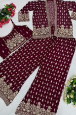 Americanchoice New Party Wear Koti Blouse Suit Set - Image 2