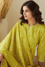 Americanchoice Yellow Cotton  Printed Kurta With Pant & Dupatta Set - Image 2