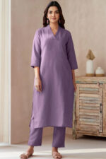 Americanchoice Cotton Purple Kurta & Pant Set