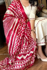Americanchoice Off White Khadi Cotton Kurta With Bottom with Khadi Silk Dupatta - Image 3