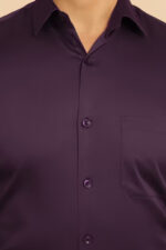 Americanchoice Men's Casual Slim Fit Purple Shirt - Image 3