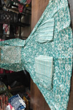 Americanchoice Cotton Green Kurta With Pant & Dupatta Set - Image 3