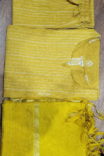 Americanchoice Yellow Handloom South Cotton Kurta and Pant Set with Kota Doria Dupatta - Image 5