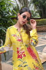 Americanchoice Yellow Muslin Fabric Co-Ord Set