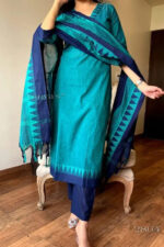 Americanchoice Handloom South Cotton Kurta With Pant & South Cotton Dupatta