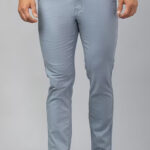 Americanchoice Men’s  Bluish Grey Cotton Chinos Trouser