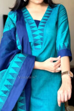 Americanchoice Handloom South Cotton Kurta With Pant & South Cotton Dupatta - Image 2
