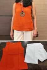 Americanchoice Orange Cotton Co-Ord Set - Image 3