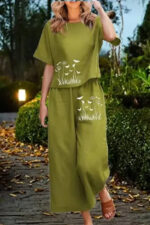 Americanchoice Cotton Classy Green Co-ord Set